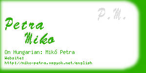petra miko business card